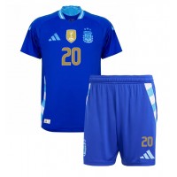 Camiseta Argentina Alexis Mac Allister #20 Visitante Equipación para niños Copa America 2024 manga corta (+ pantalones cortos)